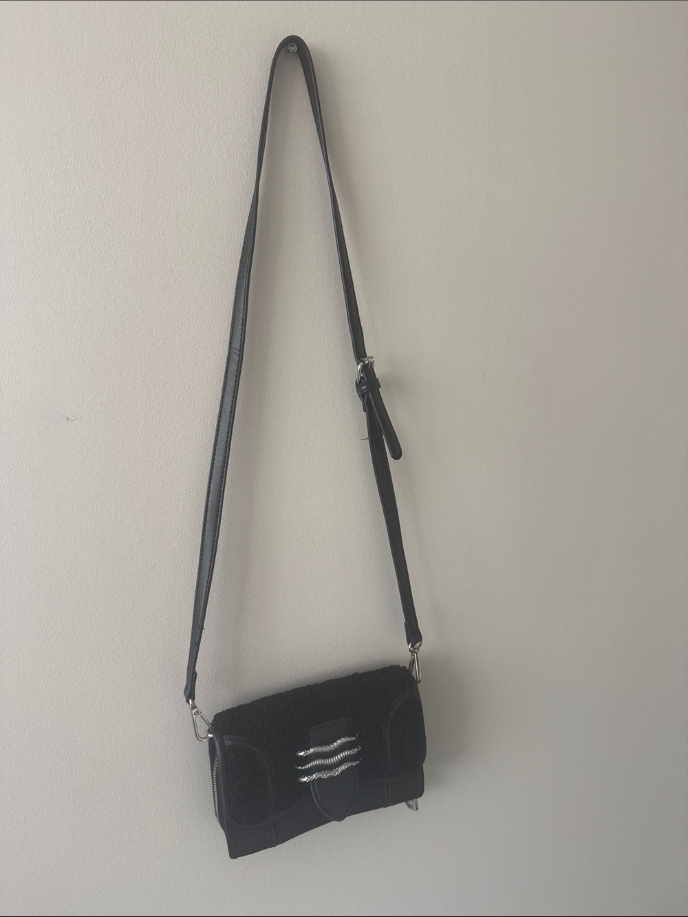 Aimee Kestenberg Black Crossbody Bag with Silver Accent
